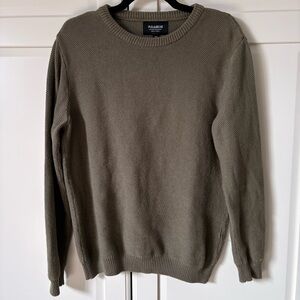 Pull&Bear Men's Khaki Crewneck Sweater